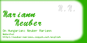 mariann neuber business card
